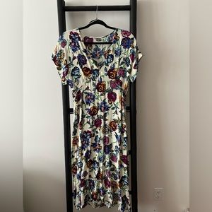 ZARA - FLORAL MIDI DRESS